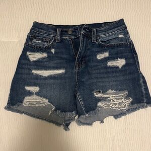 Distressed Denim Women Shorts